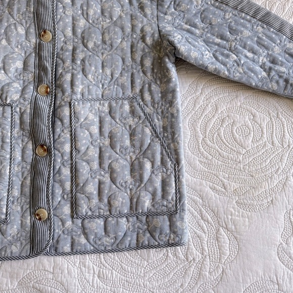 Anthropologie - Avec Les Filles - Floral Stripe Quilted Jacket - Picture 6 of 15